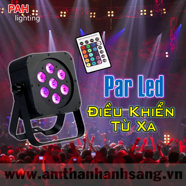 Đèn pha LED điều khiển từ xa 7 x 10w 3in1