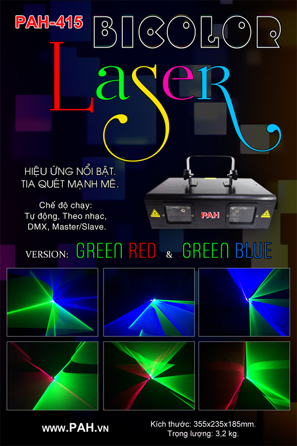 Đèn laser Bicolor Blue Green